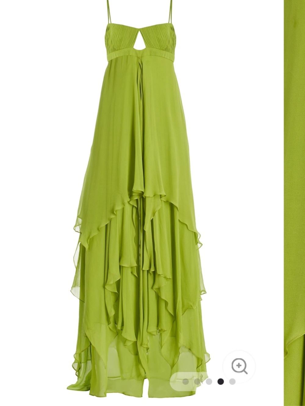 Jardin vue solid pleated cut out maxi - Picture 4 of 7